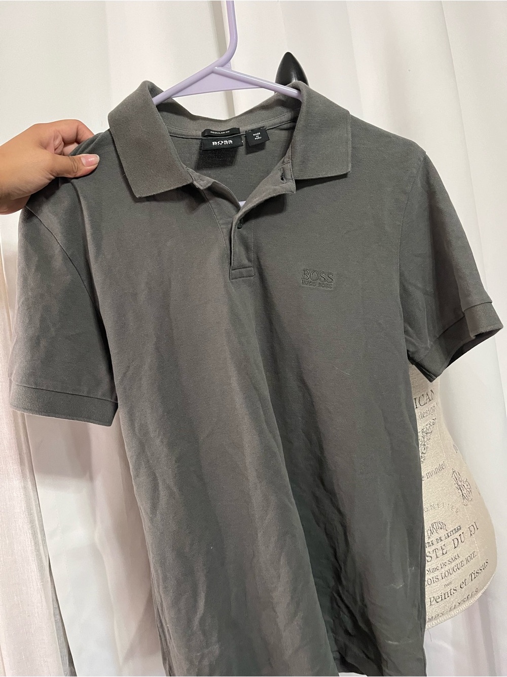 BOSS Men's Polo Shirt in Charcoal Gray